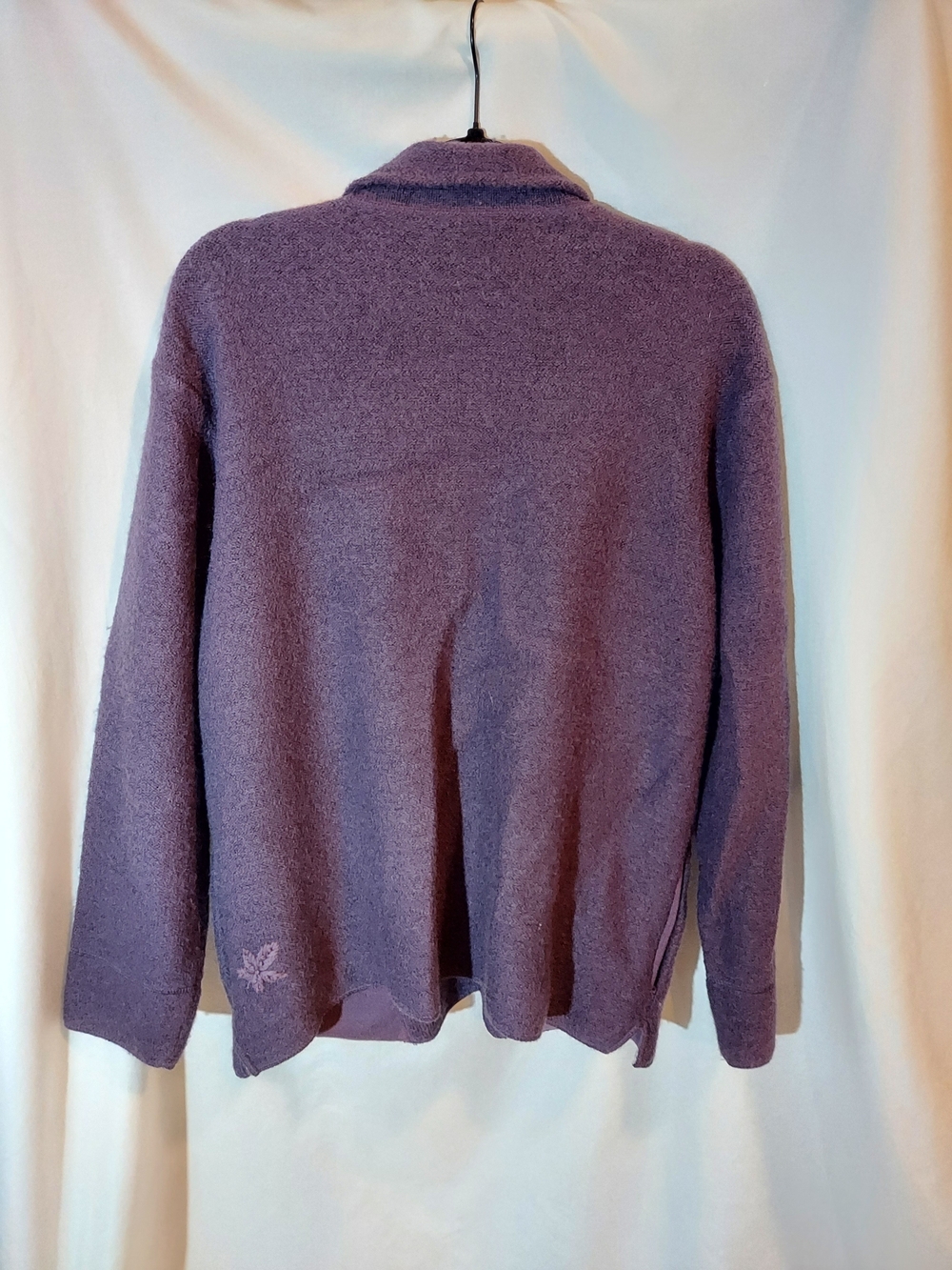 Cabela's Vintage Wool Blend Collared Button Up Cardigan Sweater Purple XL - Picture 2 of 10